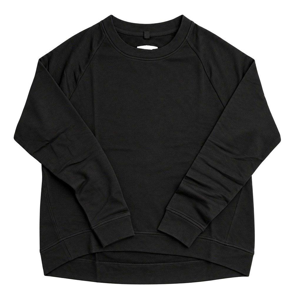 Lou & Grey Signaturesoft Plush Sweatshirt Women XS Black Raglan High Low NWT
